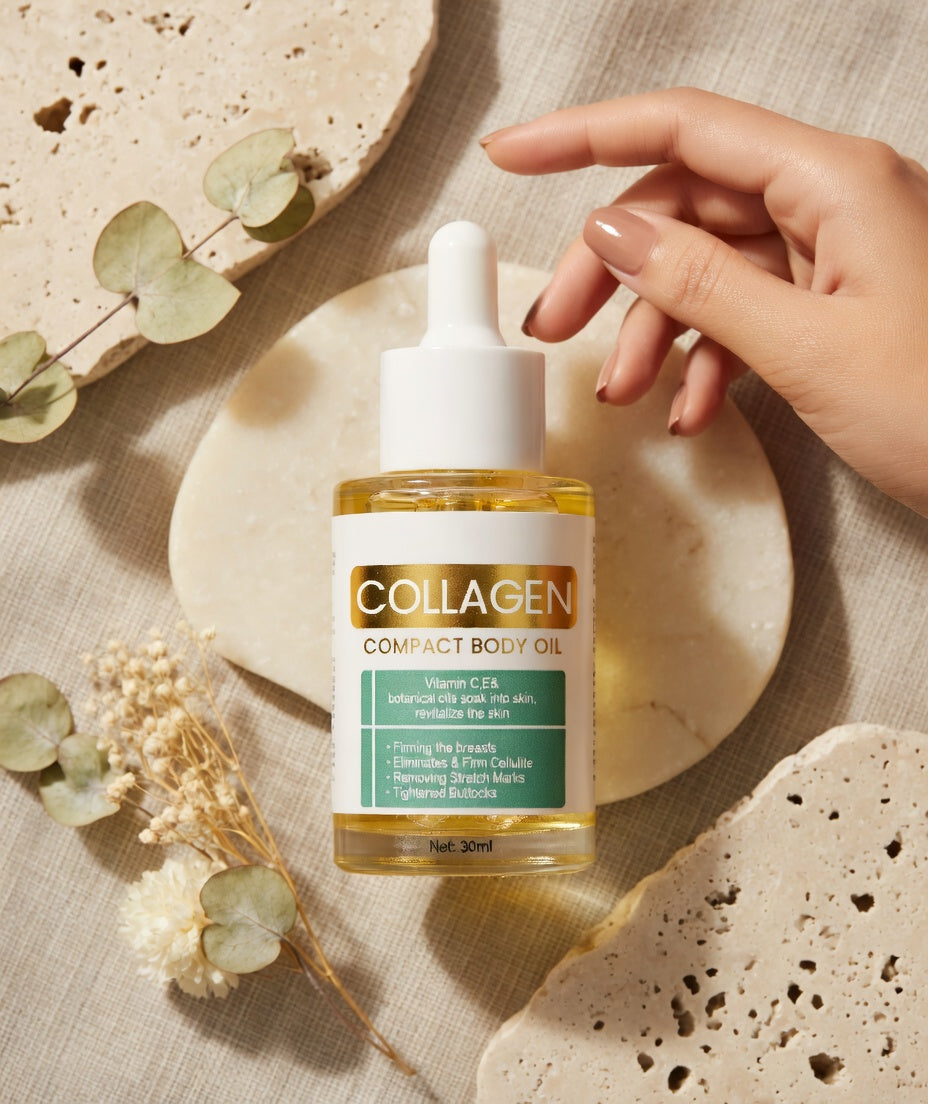 Collagen Compact Body Oil | Stretch Marks, Cellulite & Firming | Vitamin C & E | 30ml