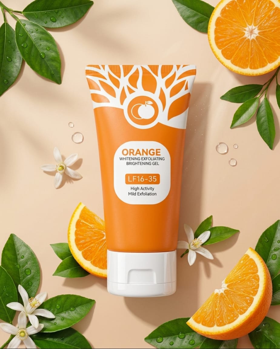 Orange Exfoliating Gel with Vitamin C | Deep Cleansing Face Scrub