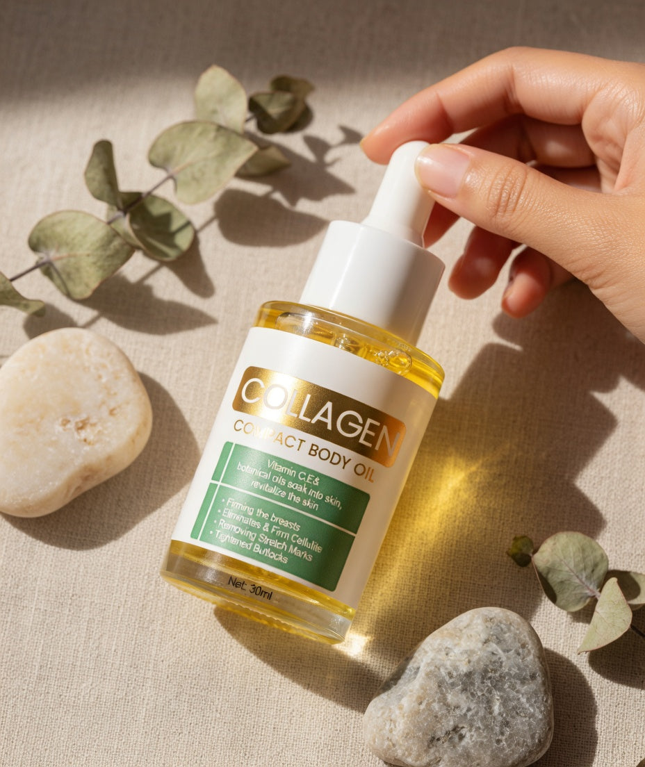 Collagen Compact Body Oil | Stretch Marks, Cellulite & Firming | Vitamin C & E | 30ml