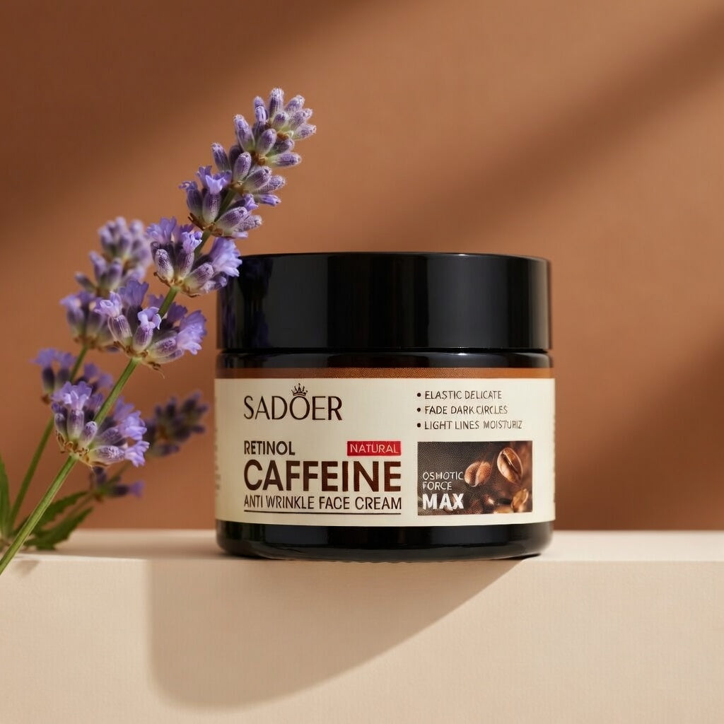 Sadoer Retinol Caffeine Anti-Wrinkle Face Cream | Firming & Brightening Moisturizer | 50g