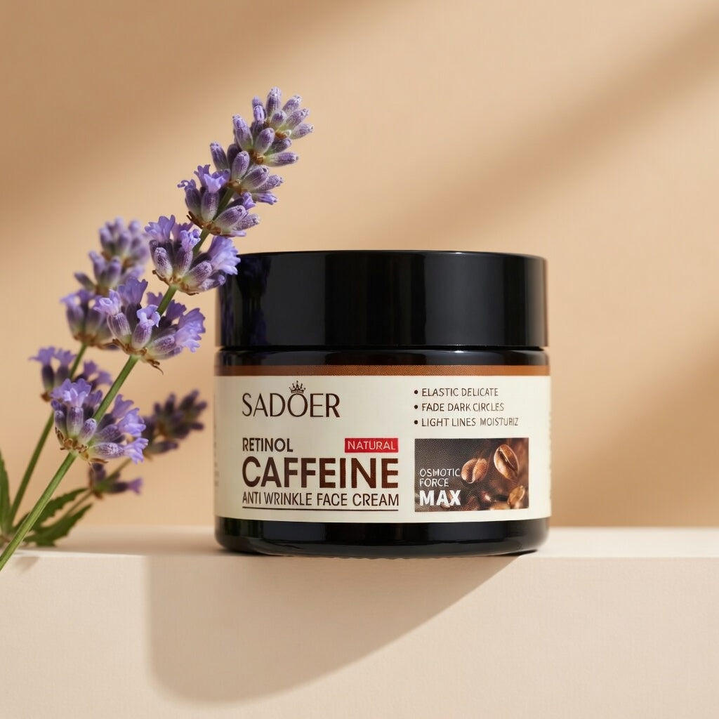 Sadoer Retinol Caffeine Anti-Wrinkle Face Cream | Firming & Brightening Moisturizer | 50g
