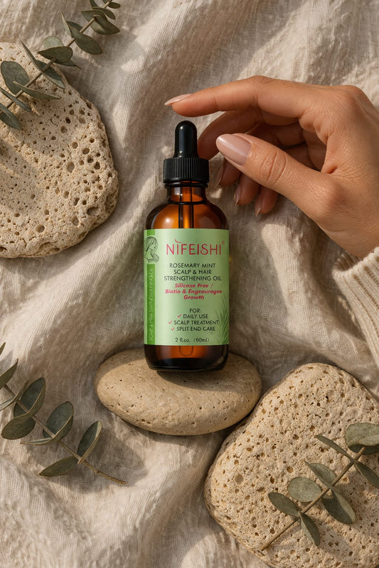Nifeishi Rosemary Mint Scalp & Hair Strengthening Oil | Biotin Hair Growth Oil | 60ml