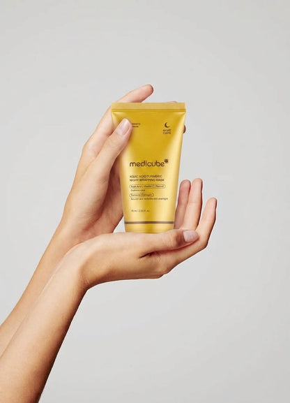 Medicube Kojic Acid Turmeric Night Wrapping Mask | Korean Overnight Brightening Peel-Off Mask | 75ml
